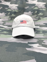 Load image into Gallery viewer, WOMEN&#39;S TOP SELLER! US Flag Dad Hat - White
